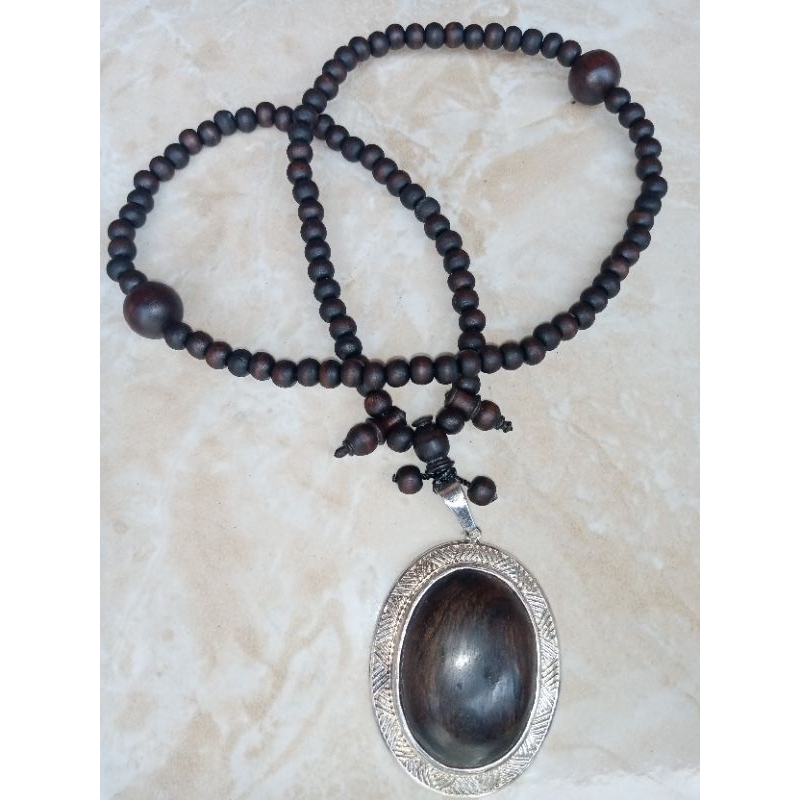 liontin+ kalung kayu galih stigi