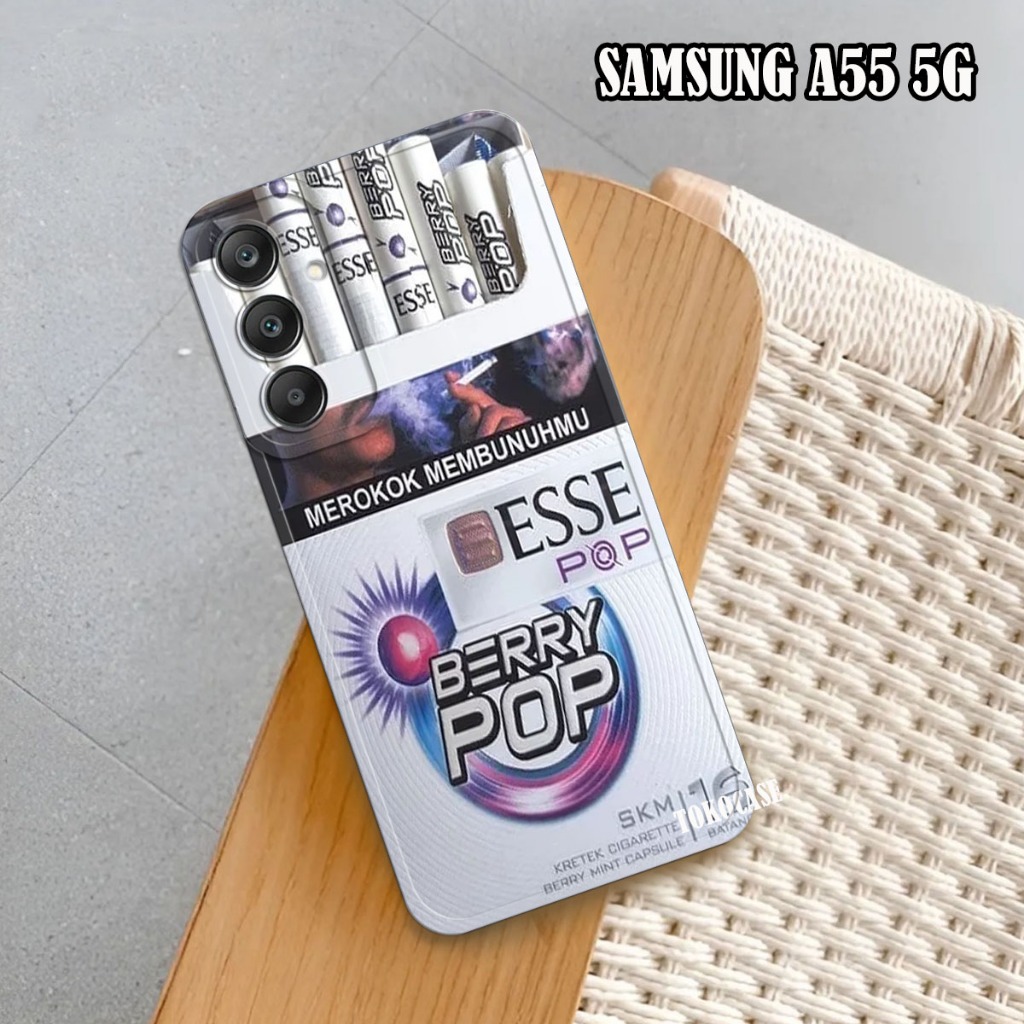CASE SAMSUNG A55 5G - Motif ROKOK  - Clear Case Softcase Bening Tebal - Casing Hp Premium HD - Case 