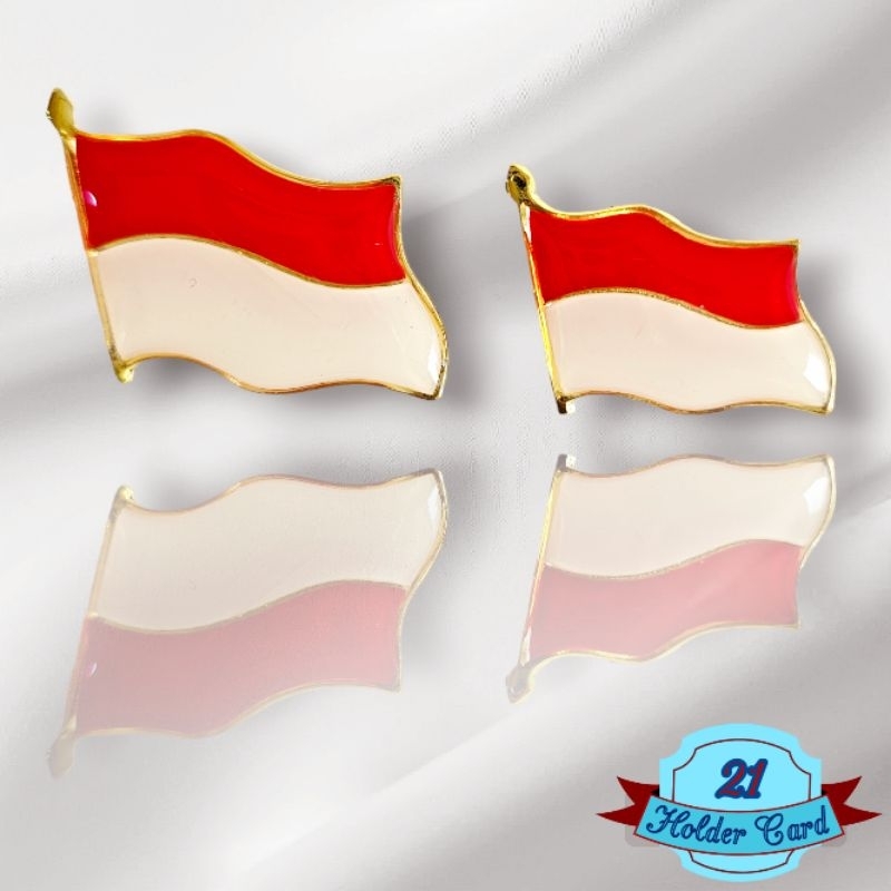 Pin Bendera Merah Putih Berkibar