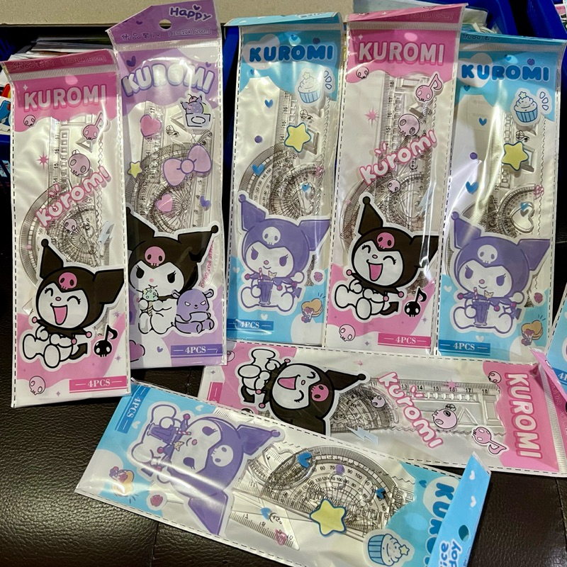 

penggaris set karakter murah 1 set isi 4 penggaris