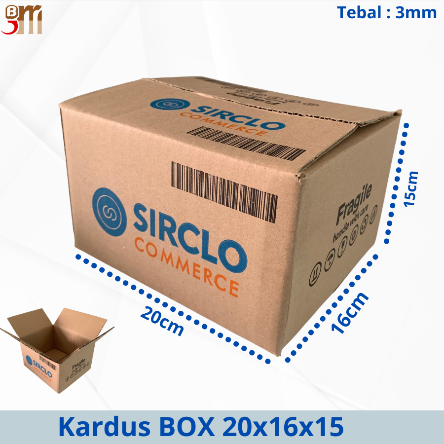 

Kardus Box Sirclo Ukuran 20x16x15 Tebal 3mm Karton Box Sebaguna