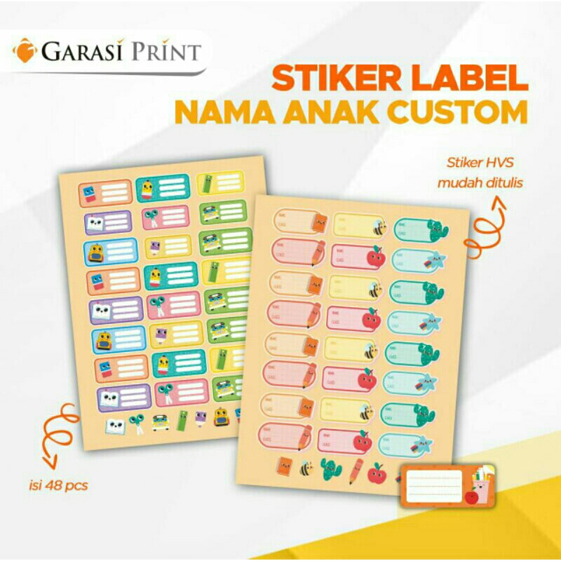 

Stiker Label Nama Anak Custom / Stiker Label Custom