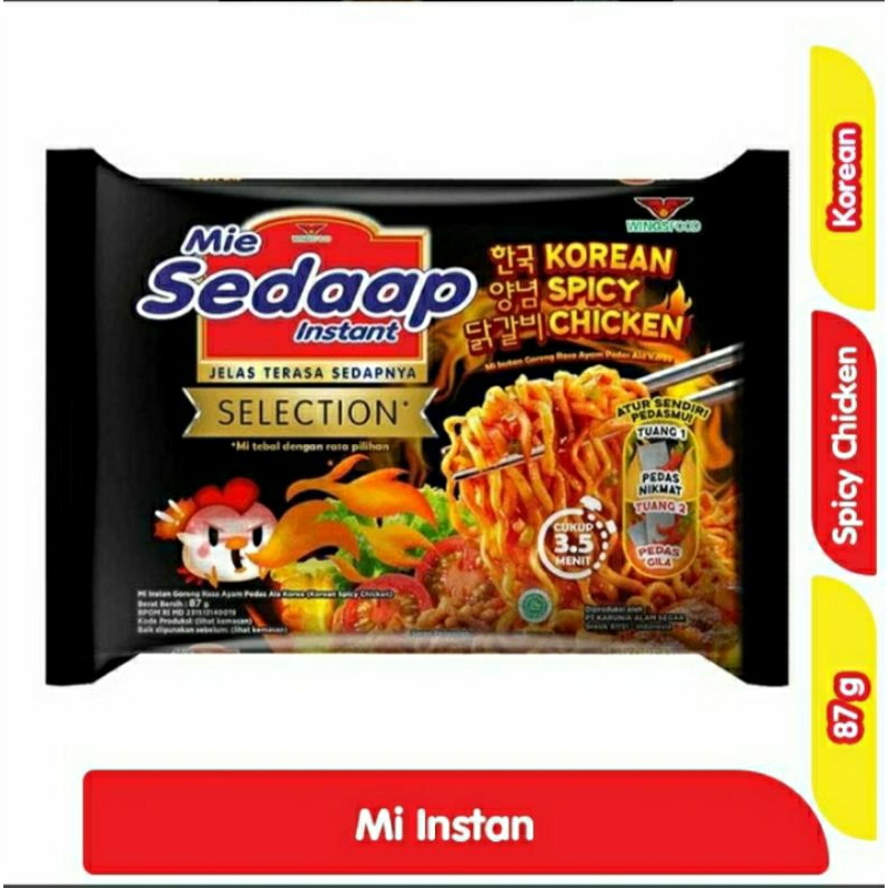 

Sedaap Mi Instan Goreng Selection Korean Ayam Pedas 87 g