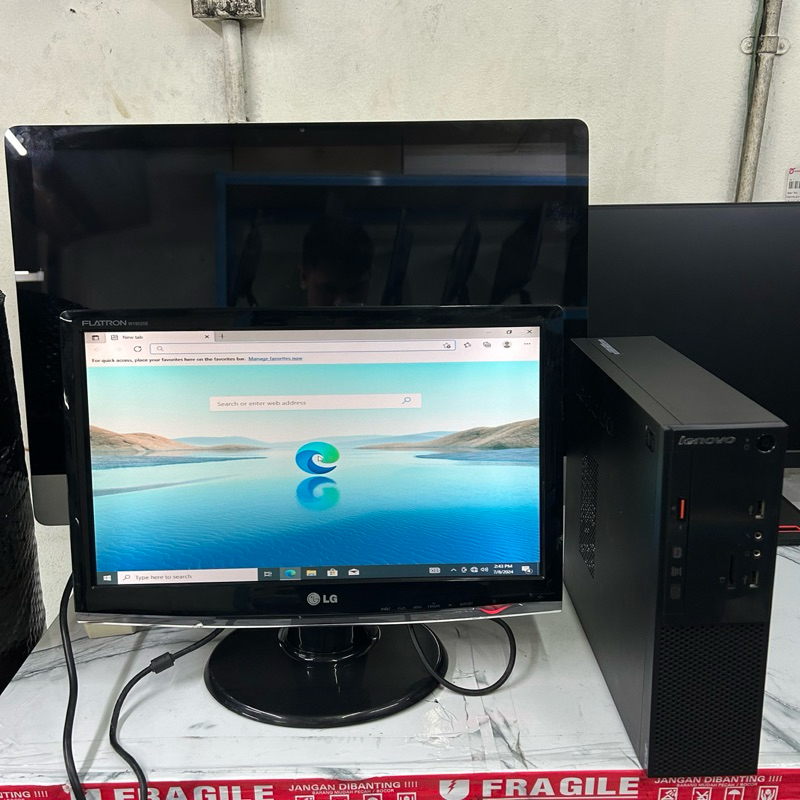 pc lenovo core i3 4160 ram 4 hdd 500 paket monitor 19 inch