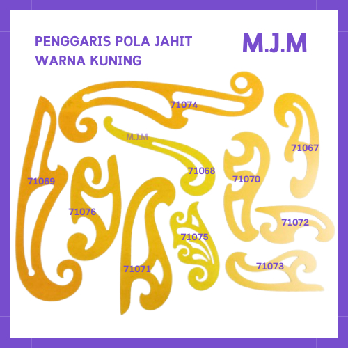 Penggaris Pola Jahit /Penggaris Pola Jahit konveksi /Penggaris tukang Jahit ( kuning )
