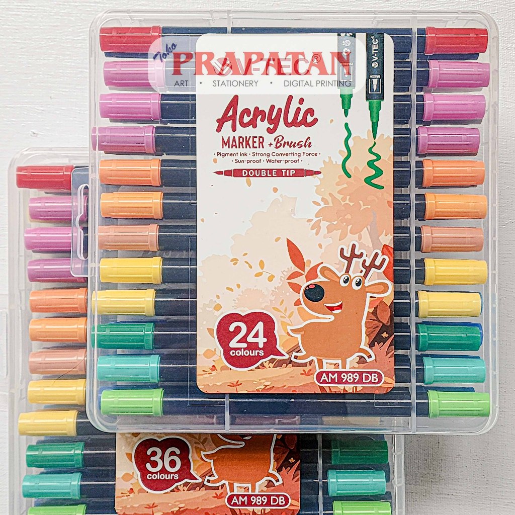 

V-TEC Acrylic Marker Set AM989DB | Spidol Akrilik