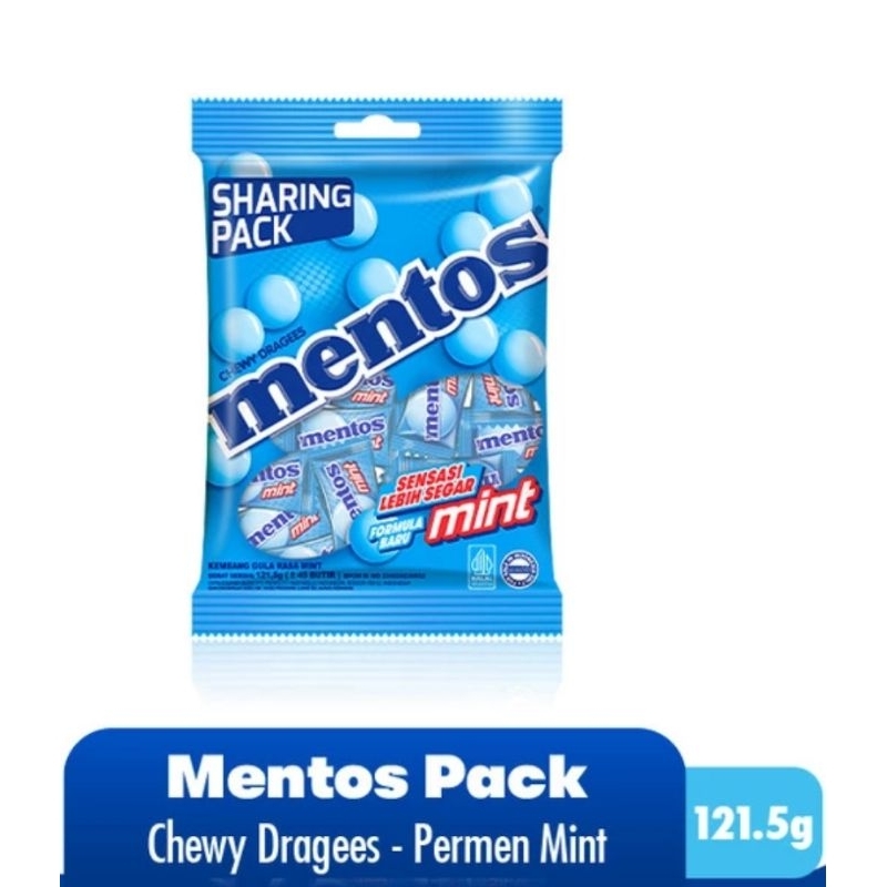 

Mentos Chewy Dragees Mint Pack 121,5 g Permen kenyal Mint