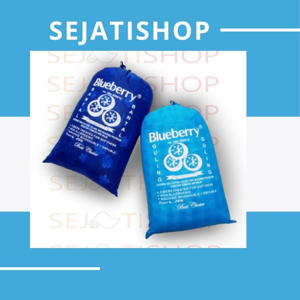 1 SET BANTAL & GULING TIDUR HOTEL PREMIUM SILICON BLUEBERRY