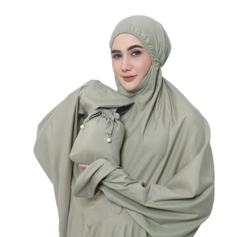 Jaystore02  Mukena Dewasa Katun Polos Terusan/Mukena Nadia Terusan Polos Niqob/ Mukena Lajuran katun