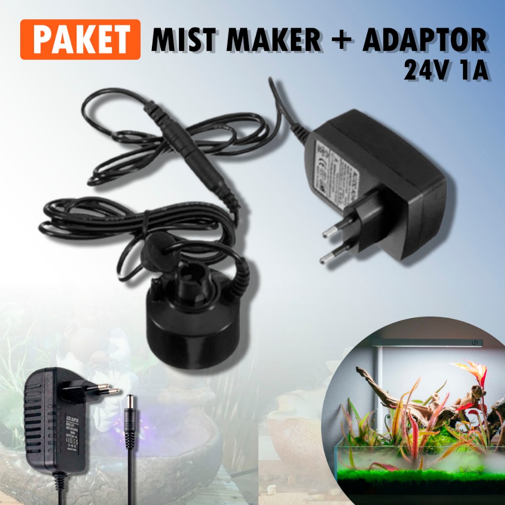 RALALI Paket Alat Pembuat Kabut Mesin Asap Akuarium Mistmaker Humidifier Mist Maker / Mesin Kabut Ua
