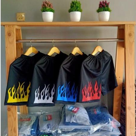 Celana pendek boxer premium Anak pria wanita kolor hitam polos motif