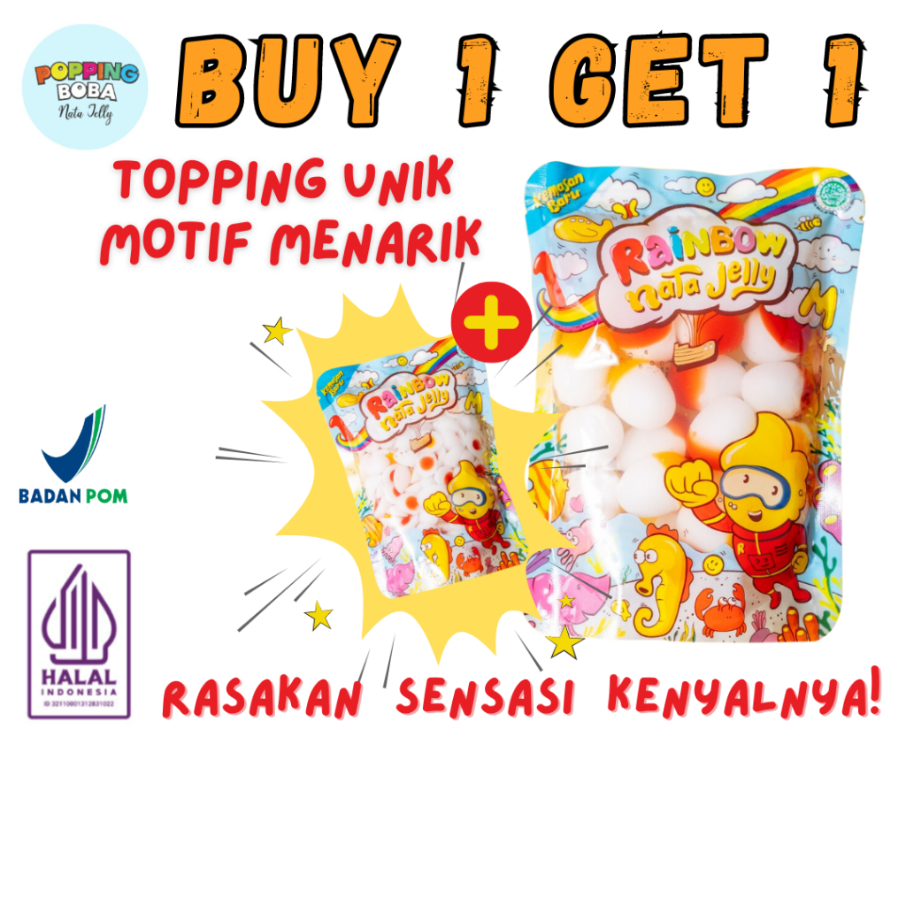 

Jelly Aneka Karakter Motif Telur Utuh | Untuk Topping Minuman – Popping Boba Nata Jelly