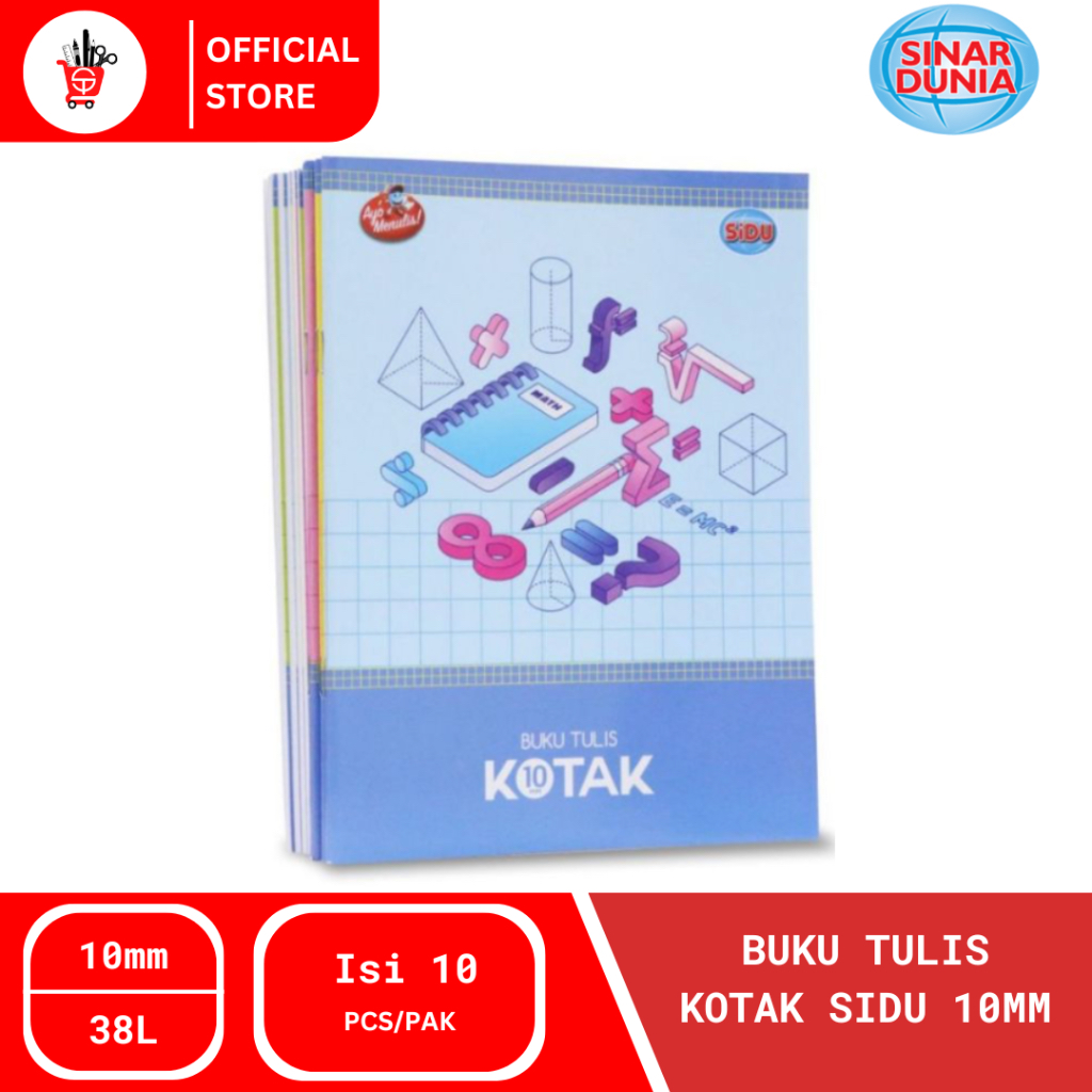 

Book | Buku Tulis Kotak Mandarin Kecil Sinar Dunia 10mm (1 PAK)