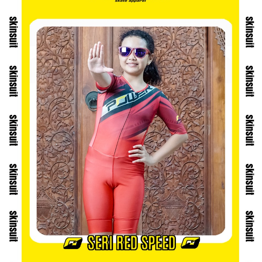 Jersey Skinsuit Sepatu Roda Anak Inline Skate Model Terbaru Powerskate Apparel