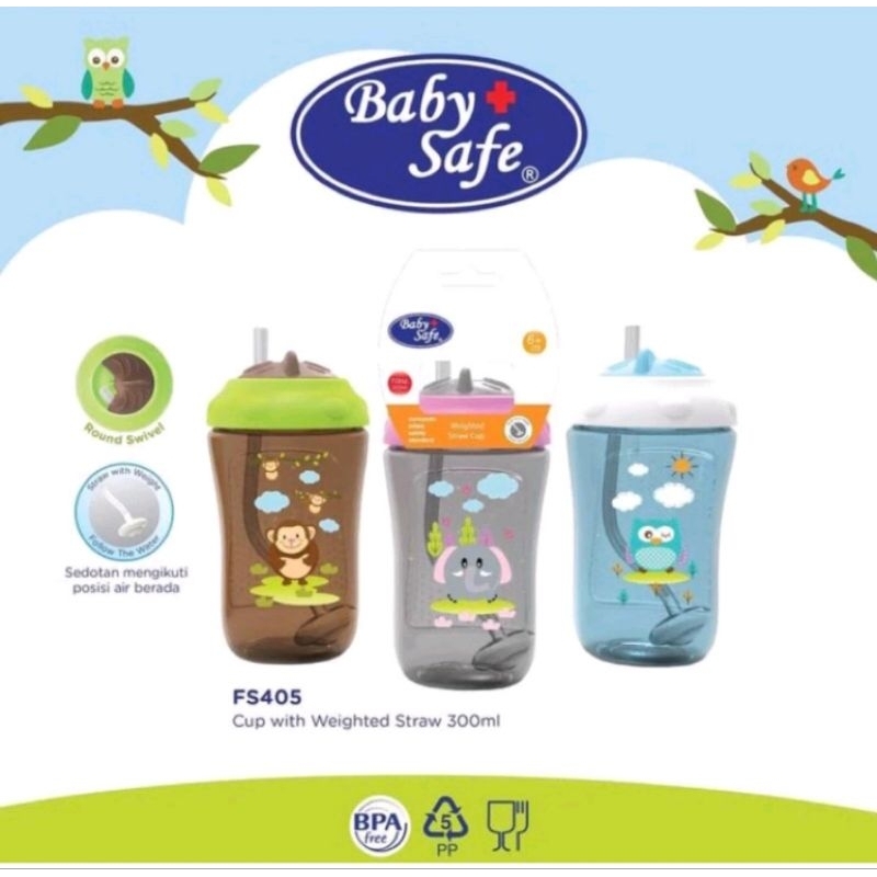 Baby Safe Weighted Straw Cup | Botol Minum Sedotan Bayi