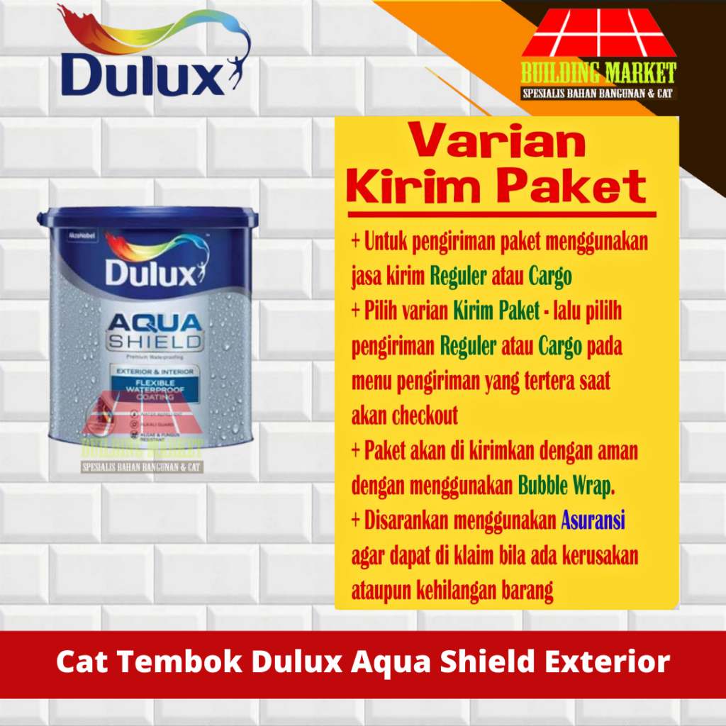 CAT TEMBOK DULUX AQUASHIELD WATERPROOFING EXTERIOR 20 KG PAKET
