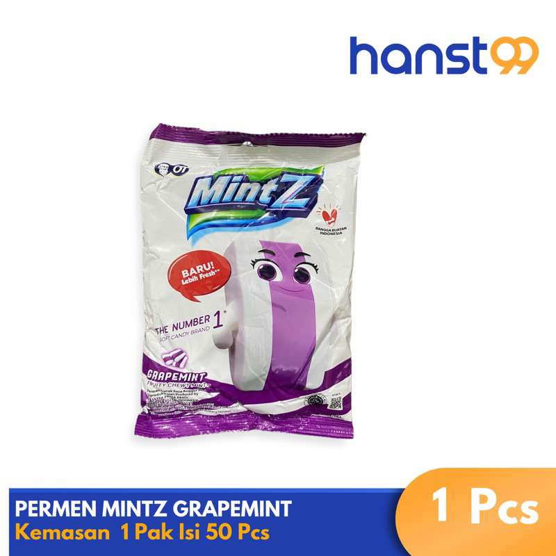 

Permen Mintz Grapemintz isi 50Pcs 1 Pak