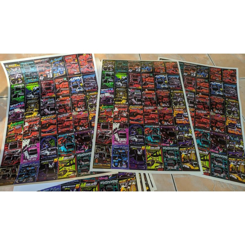 

5 lembar stiker bus mania