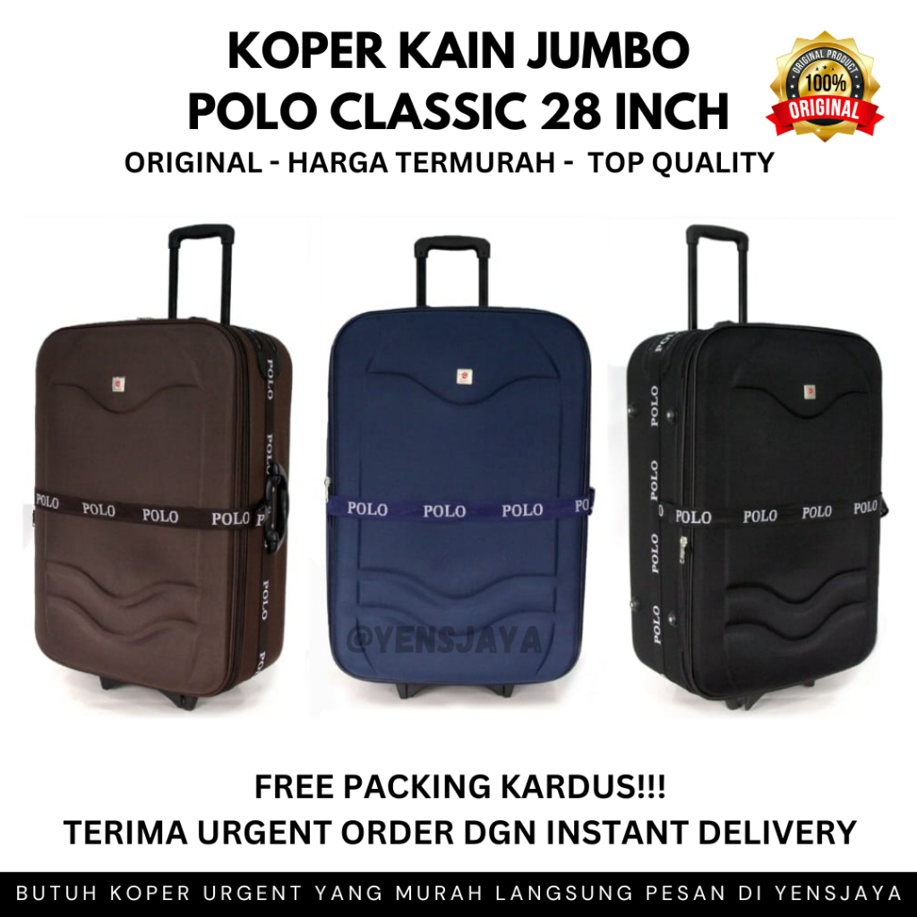 [JUMBO] KOPER POLO CLASSIC UKURAN 28 INCH - KOPER KAIN JUMBO BESAR MURAH