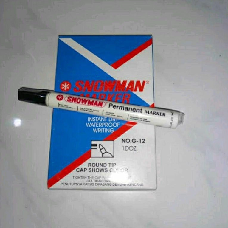 

KODE H5L6 Spidol Permanent G12 snowmant 1 LUSIN