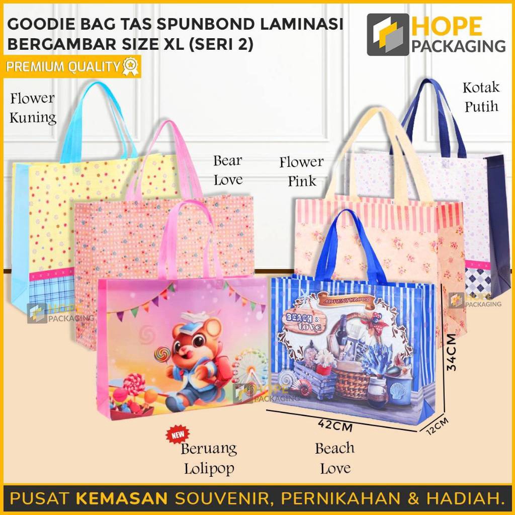 

TERLARIS Goodie Bag Laminasi SERI 2 Size XL 42x12x34cm Tas Paper Bag Premium Goodie Bag Kantong Hampers Shopping Bag Besar Tas Belanja Tas Kado Gift Bag Besar Goodie Bag Kantong Hampers Jumbo