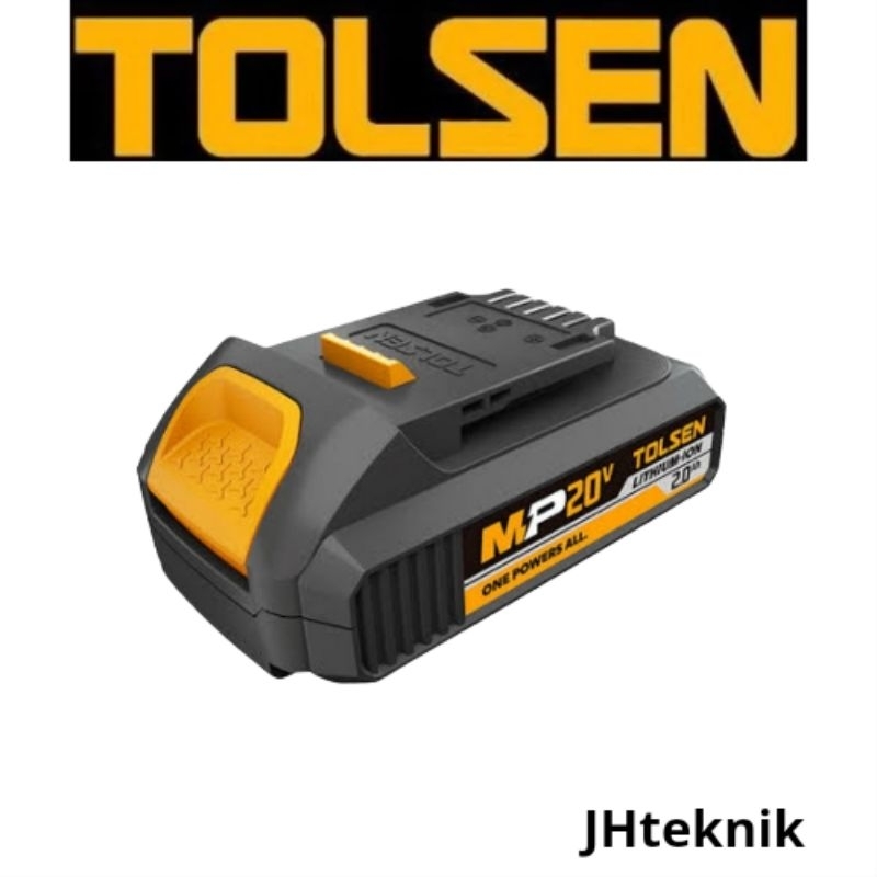 JHteknik Baterai Cordless 20V 2.0 AH TOLSEN/Baterai 20V Lithium-ion 2.0 AH TOLSEN 87472