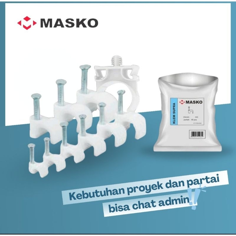 Klem kabel no. 17 klem pipa 5/8 klem pipa listrik paku beton asli