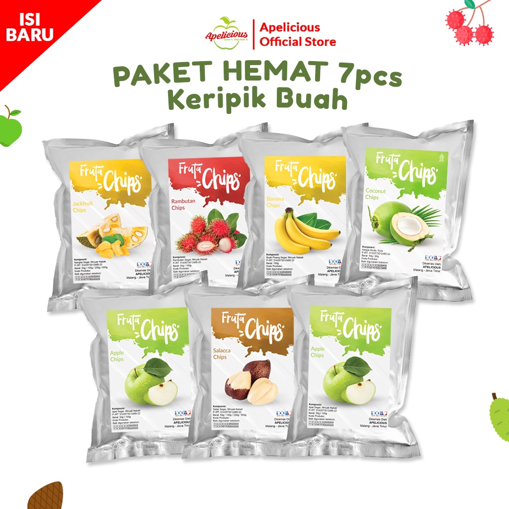 

READY GAN APELICIOUS BARU Paket Kripik Buah Fruta 7pcs 5g