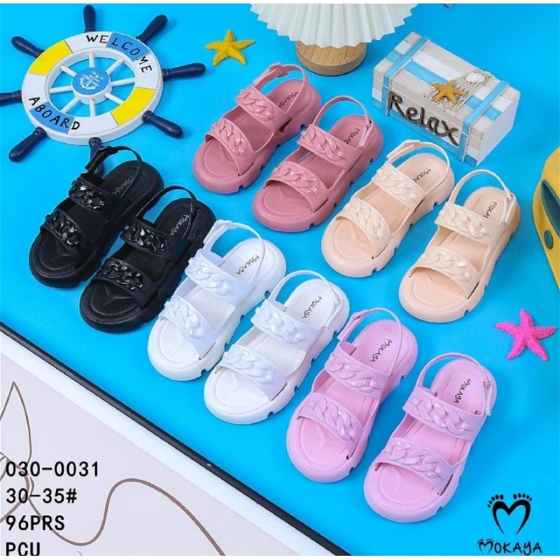Sandal Kenip Anak Perempuan Sandal Rante Anak Cwe Tali Belakang Sandal Mokaya Rante Remaja