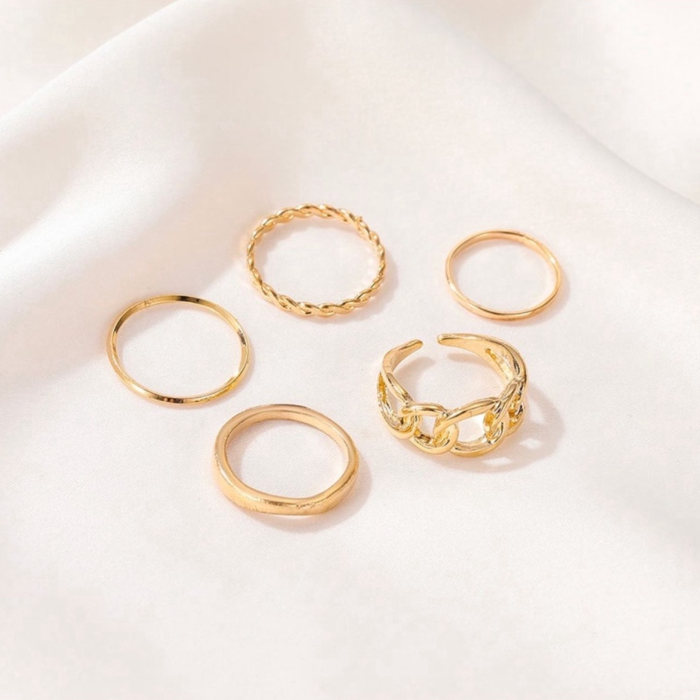SALE cincin set 5pcs cincin fashion ring fashion korea cincin motif korea