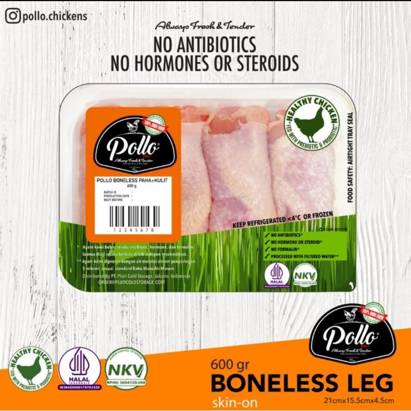

Pollo boneless Leg Skin On - boneless ayam paha + Kulit 600g