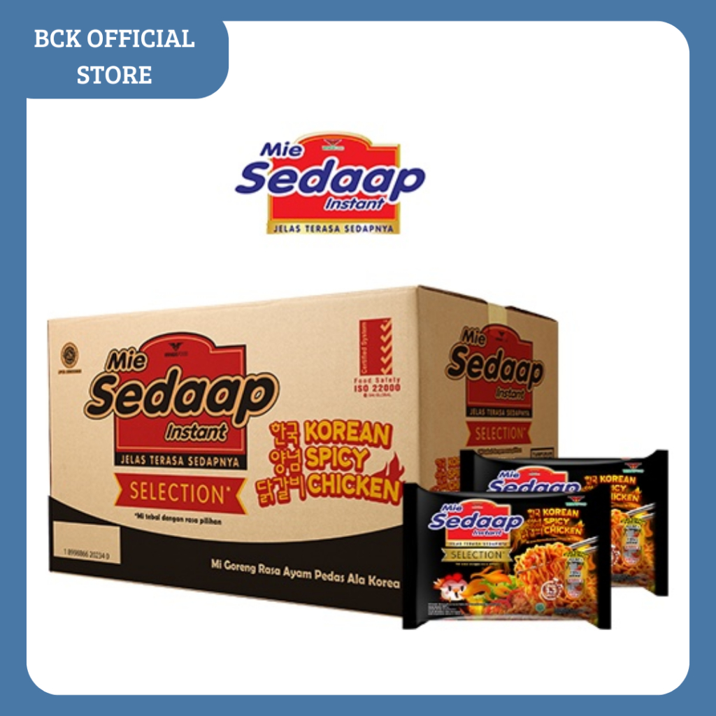 

Sedaap Mie Instan Goreng Korean Spicy Chicken Bag 40X87 gr (KARTON)