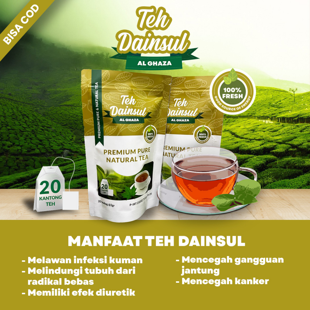 

Teh Dainsul Alghaza / Teh Celup Daun Insulin