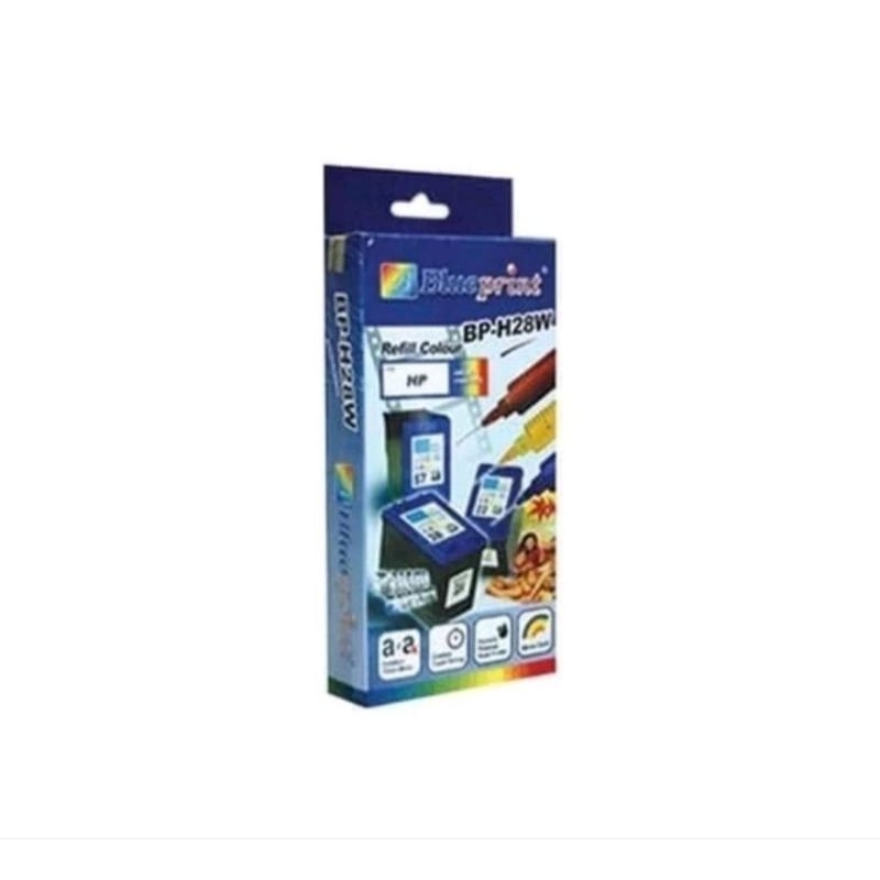tinta suntik colour refill blueprint BP-H28W untuk printer HP warna cyan magenta yellow bluprin blup