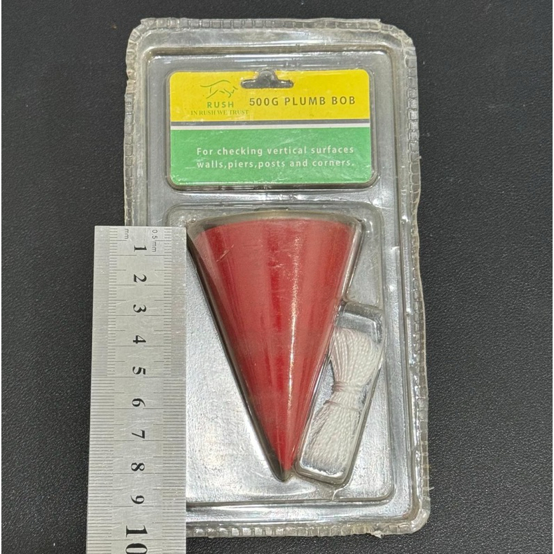 LOD MERAH RUSH BLISTER 500gram BAGUS Lot timbangan tukang kerja bangunan 500g bandul benang timbang 