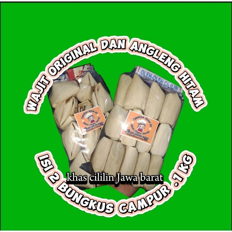 

wajit ORIGINAL dan ANGLENG hitam (campur) 1kg /cemilan ,food