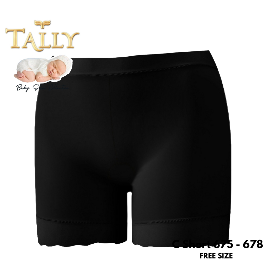 TALLY CD 675 - 678 Celana Dalam Wanita Short Pants Wanita Bahan Nilon Baby Skin fit to XL CD Wanita