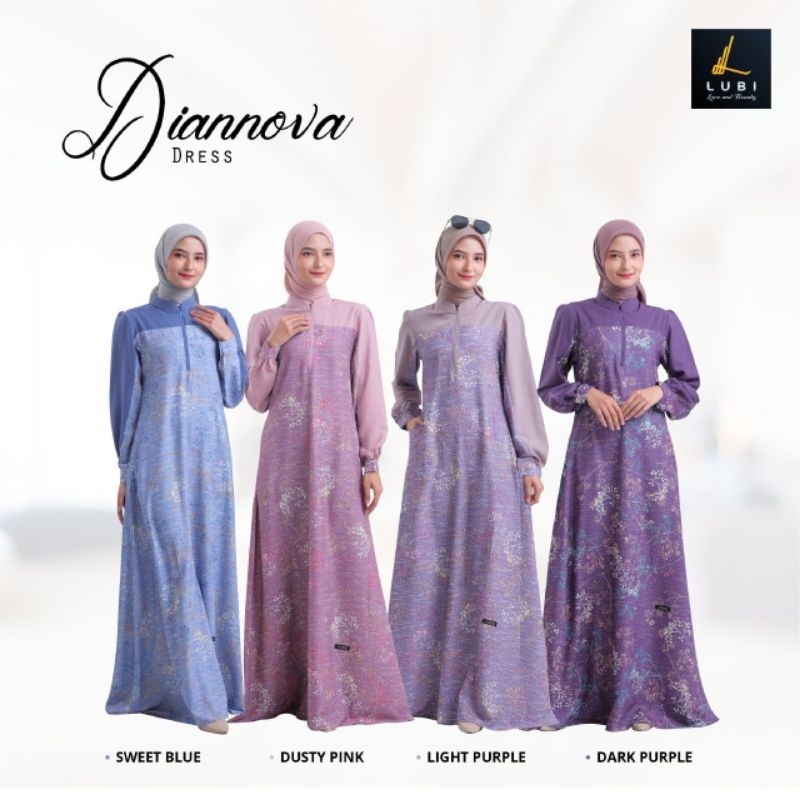 Lubi Diannova Dress Dress Lubi Dress Terbaru Gamis Lubi Gamis Terbaru