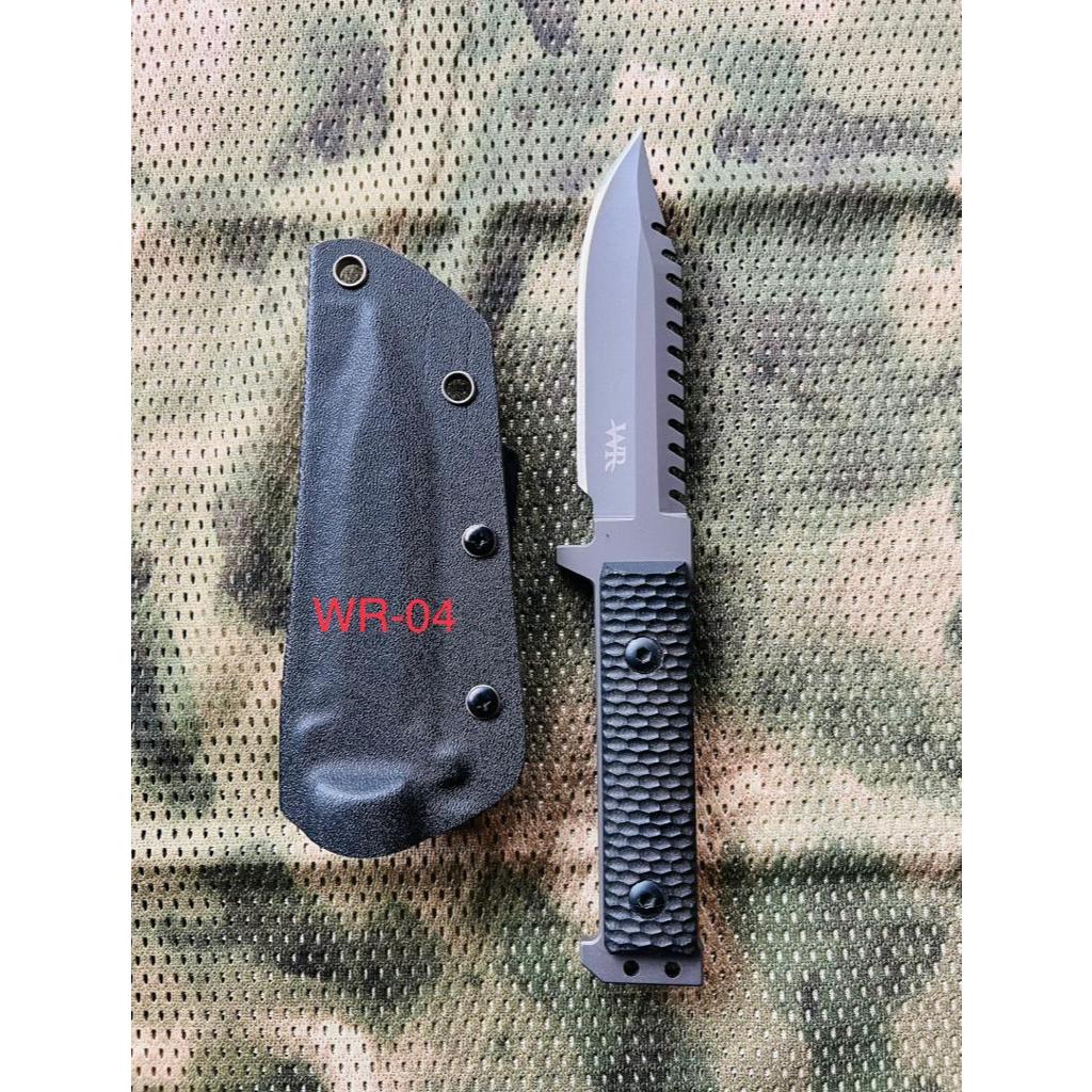 Pisau Tactical Kydex WR04 Custom Laser / Pisau WR Tactical Outdoor + Holster Dan Teklock / Pisau Cam