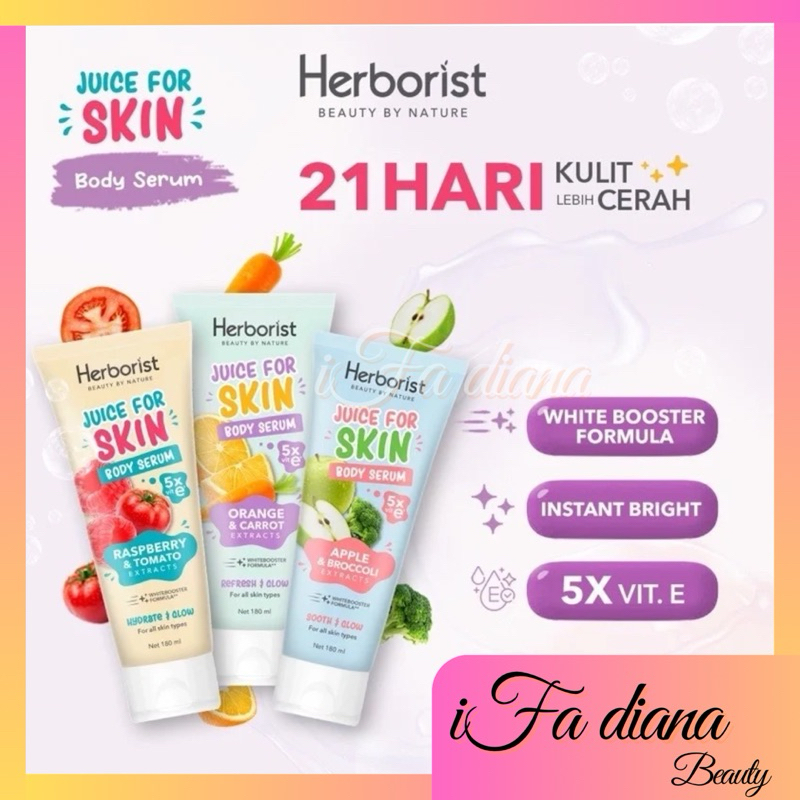 HERBORIST JUICE FOR SKIN BODY SERUM BODY SCRUB FACE SCRUB EXFOLIATING