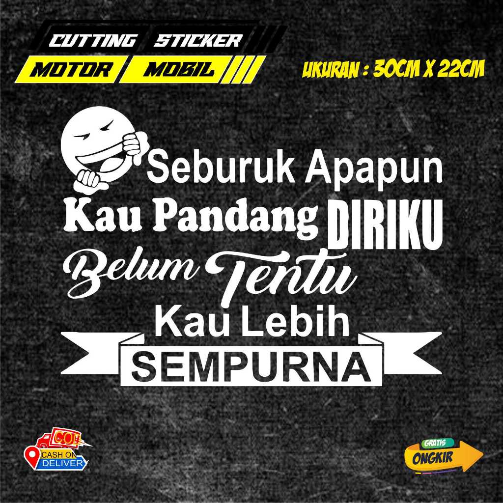 STIKER KATA KATA UNTUK MOBIL TRUCK/L300/PICKUP STIKER KATA KATA KEREN