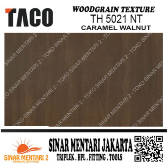 TACO HPL WOODGRAIN TEXTURE TH 5021 NT CARAMEL WALNUT