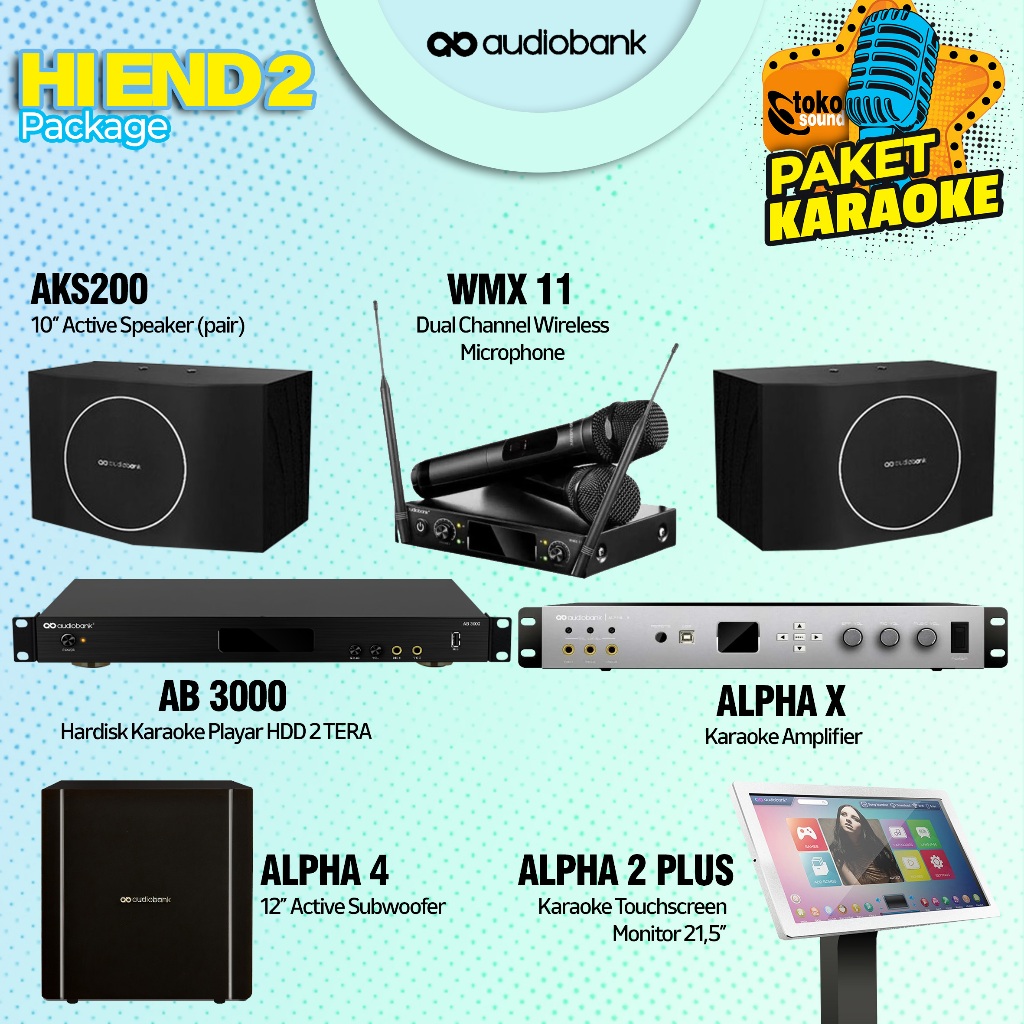 Paket Karaoke Audiobank High End 2 - Audiobank Karaoke system