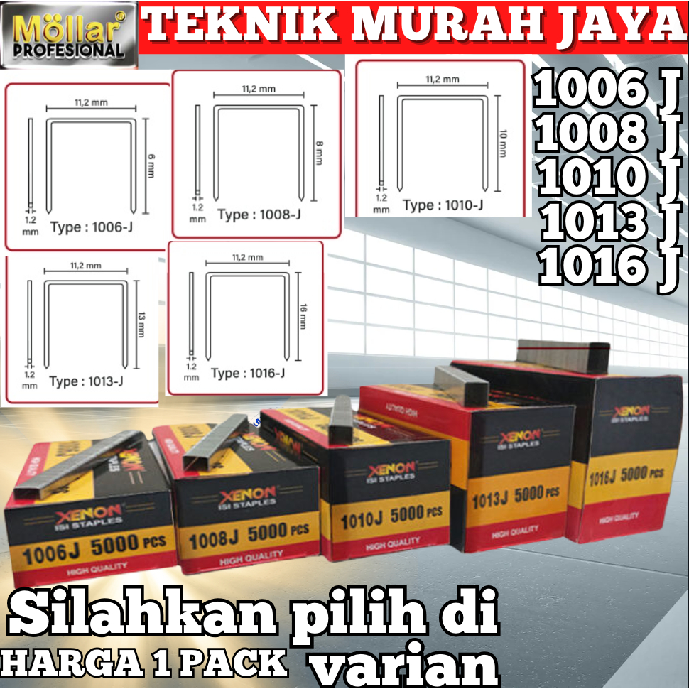 

XENON AST Isi Ulang Straples Staples Angin Air Stapler Refill 1006J / 1008J / 1010J / 1013J / 1016J
