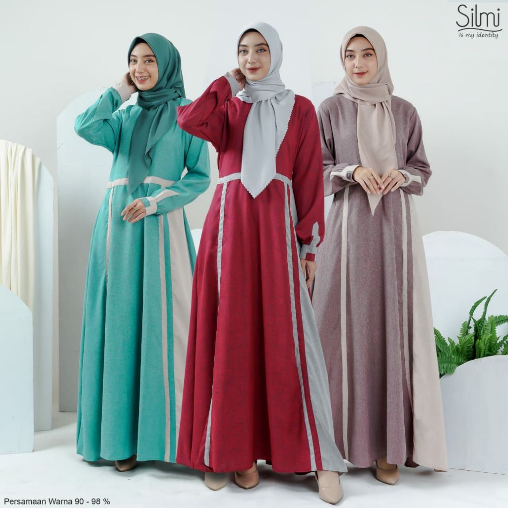 GAMIS FATIMAH ORIGINAL BY SILMI FASHION DRESS BAJU BUSANA MUSLIM WANITA BUSUI BAHAN KATUN COTTON TOY