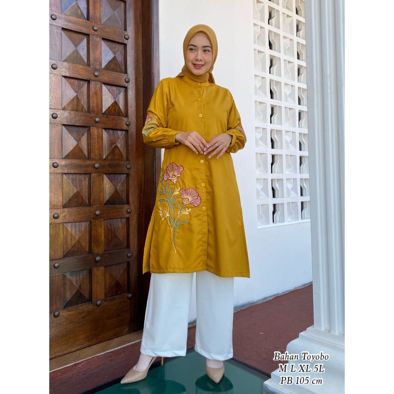 Nayla tunik | tunik bordir | tunik terbaru | tunik dewasa | tunik toyobo | atasan wanita