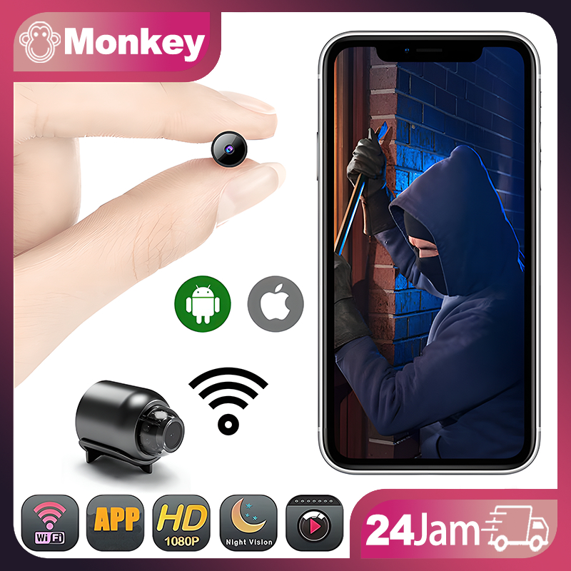 Pemotretan sudut super lebar CAMERA MINI WIFI HIDDEN CAMERA MINI CCTV Pemotretan 4K HD CAMERA WIFI M