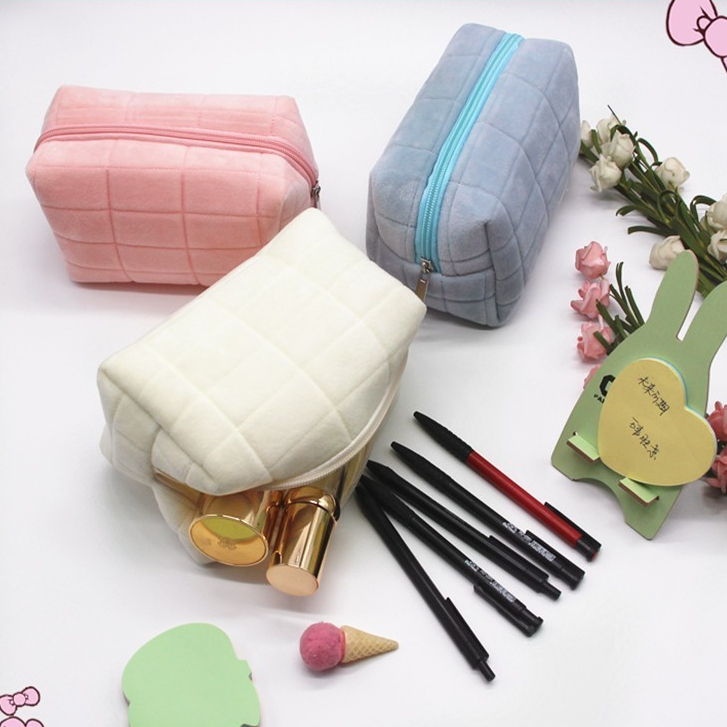 

•ILUVBRA•TS1626 Pouch Make Up Tempat Pensil Serbaguna Kain Pastel Lucu Korea Kotak Pensil Travel