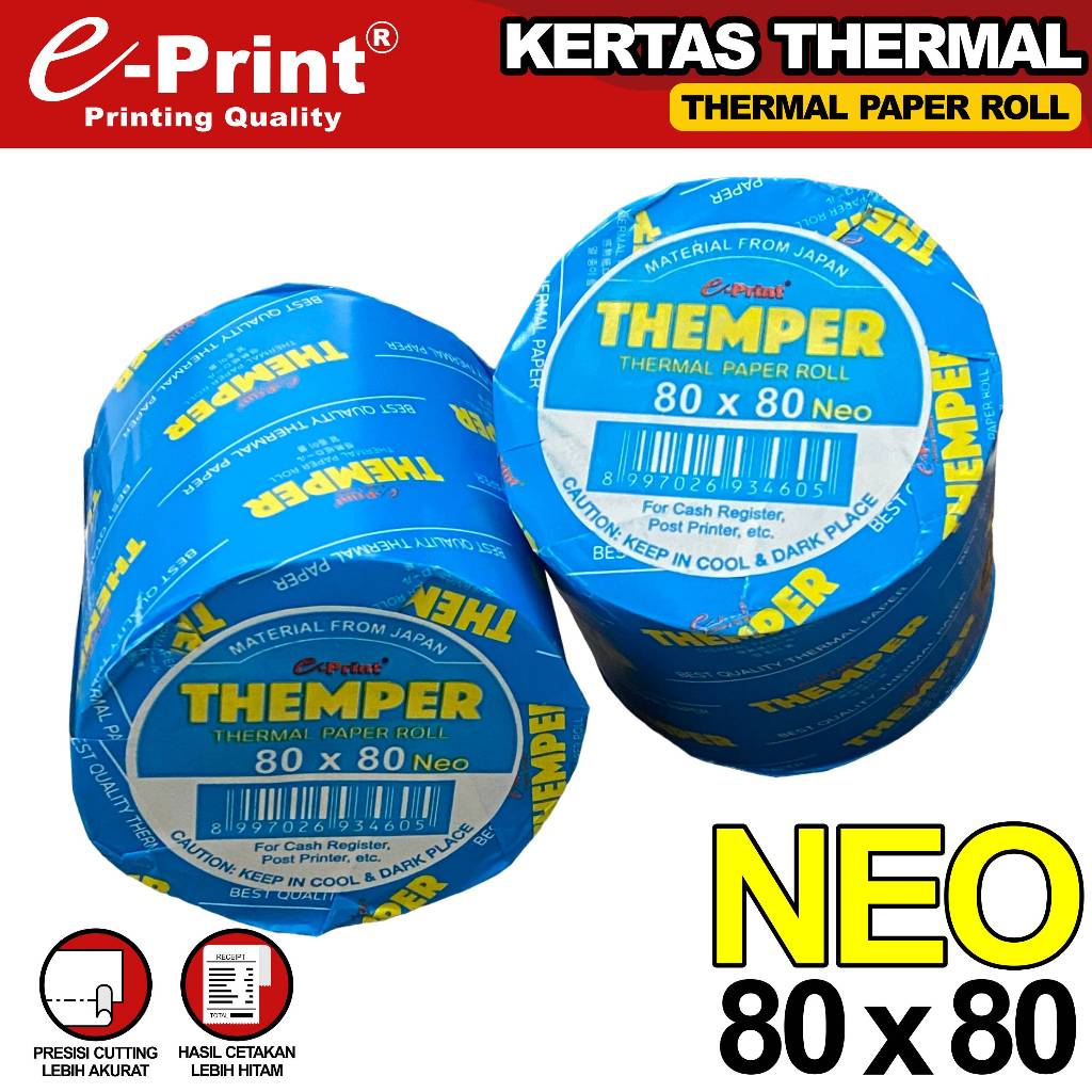 

Kertas Kasir Thermal Reg Roll 80x80 Murah E-PRINT