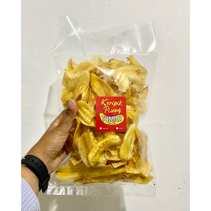 

Keripik Pisang Tomas/Camilan Keripik Pisang Kepok Original Asin Gurih 250gr